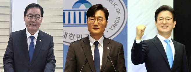 (왼쪽부터) 더불어민주당 장종태 ·장철민 의원, 허태정 전 대전시장. 대전일보DB